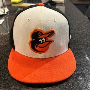 Baltimore Orioles on field fitted hat